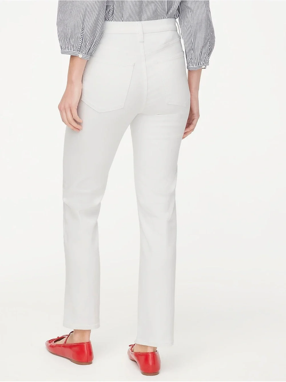NWT j.crew High-Rise Stovepipe White Jeans